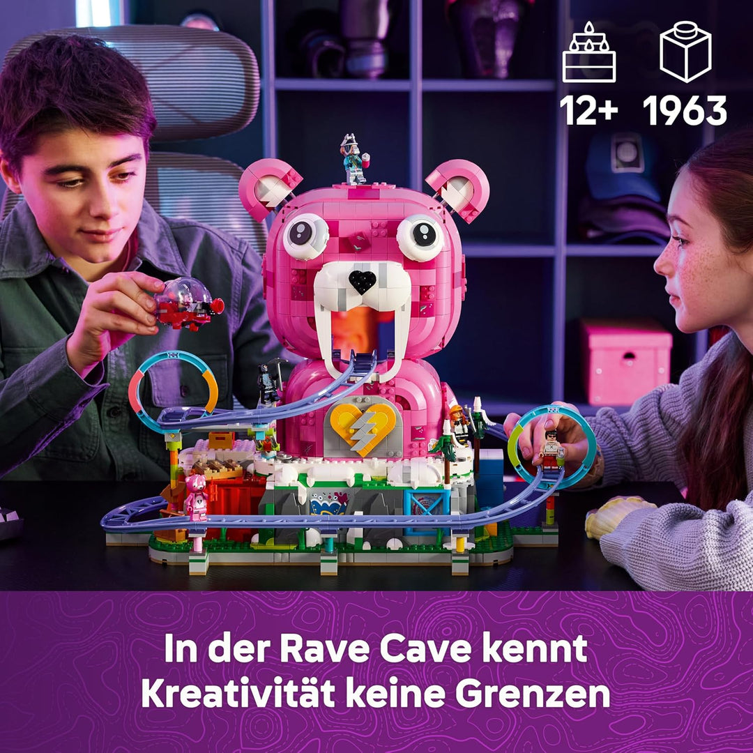 LEGO Fortnite Rave Cave - Interaktives Spielzeug mit Freizeitpark-Modell und 6 Minifiguren - Zimmerd