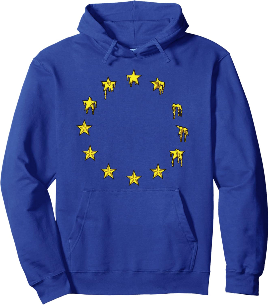 EU Flagge Brexit - Austritt mit schmelzenden Sternen Pullover Hoodie