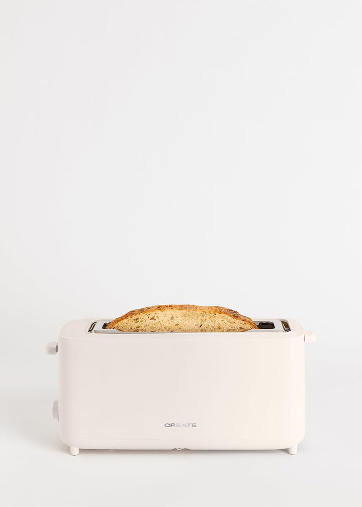 CREATE/TOAST STUDIO XL/Toaster Cremeweiss / 6 Leistungsstufen, Krümelschublade, Thermostat, Auftauen