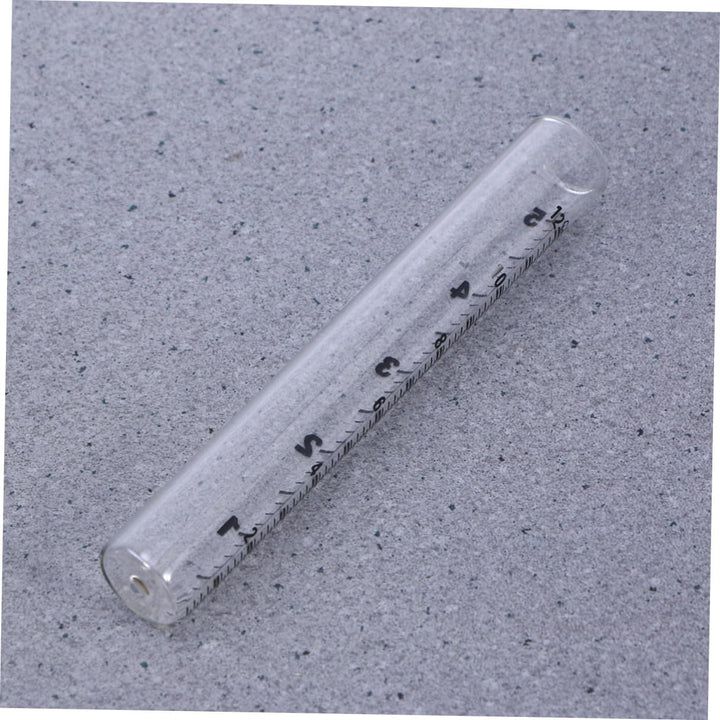 Happyyami Glas Regenmessrohr 12cm für Hof und Garten, Flacher Boden