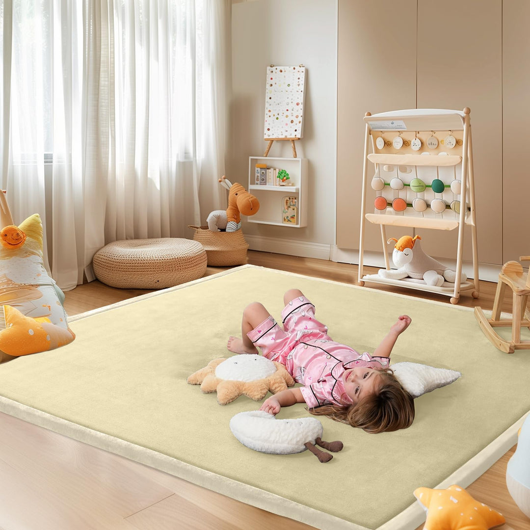 SUNYRISY Krabbelmatte Baby Spielmatte, 3.5cm Dicke Kinderzimmer Spielteppich Kinder Teppich für Mädc