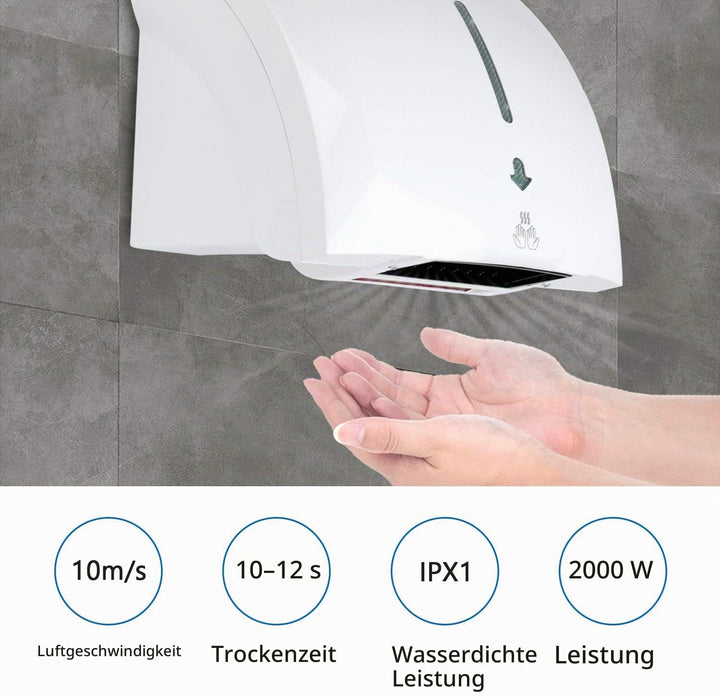 Modundry Händetrockner automatischer Infrarotsensor handtrockner leise Gewerbe und