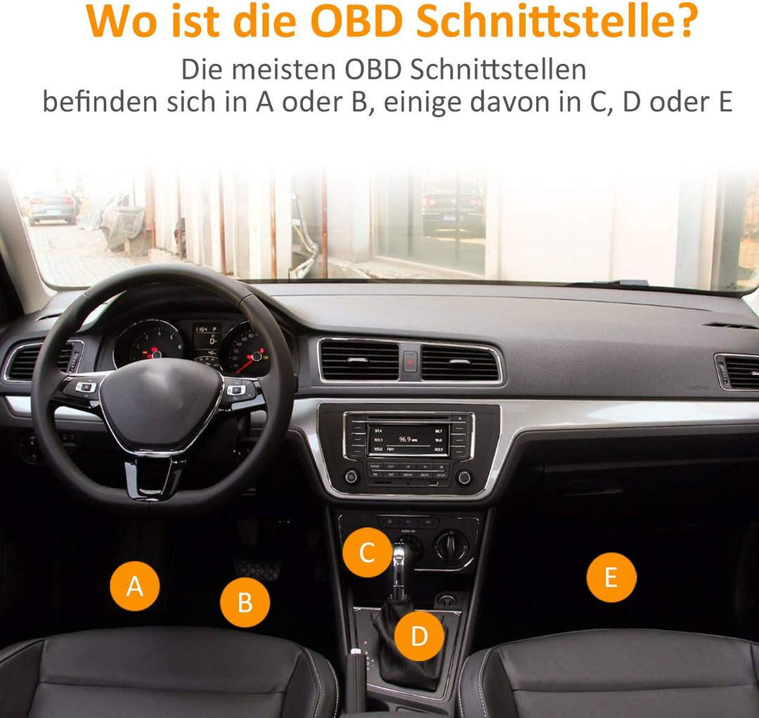 OBD2 Scanner, OBD2 Reader Classic Enhanced Universal Cable Car Engine Fault Code Scanner OBD Diagnos