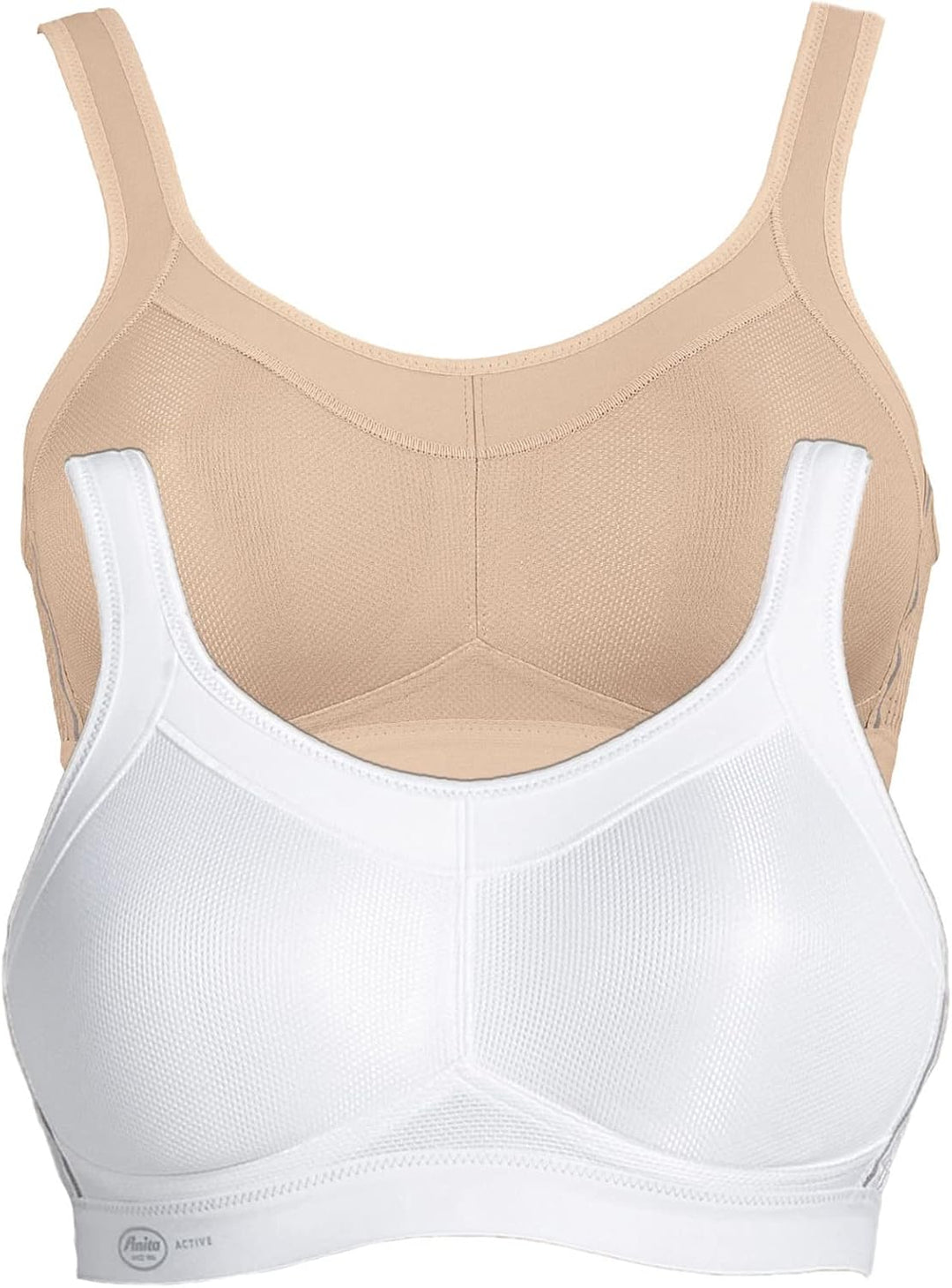 Anita 2er Sparpack Sport BH Momentum 5529 Gr. 65-105 A-H 65B Desert/Weiss, 65B Desert/Wei&amp;
