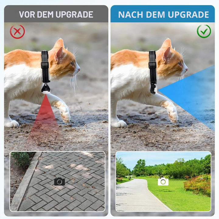 1080P Katzen-Kamera-Halsband – kabellose Mini-Sportkamera mit Videoaufnahme, kleine Action-Kamera fü