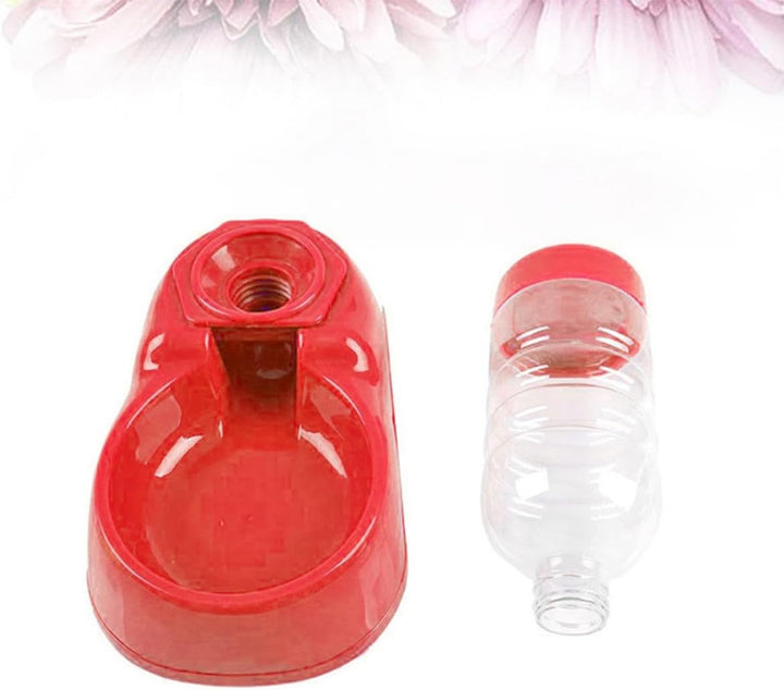 350ml Automatischer Haustier Wasserspender, Kunststoff Rot für Katzen