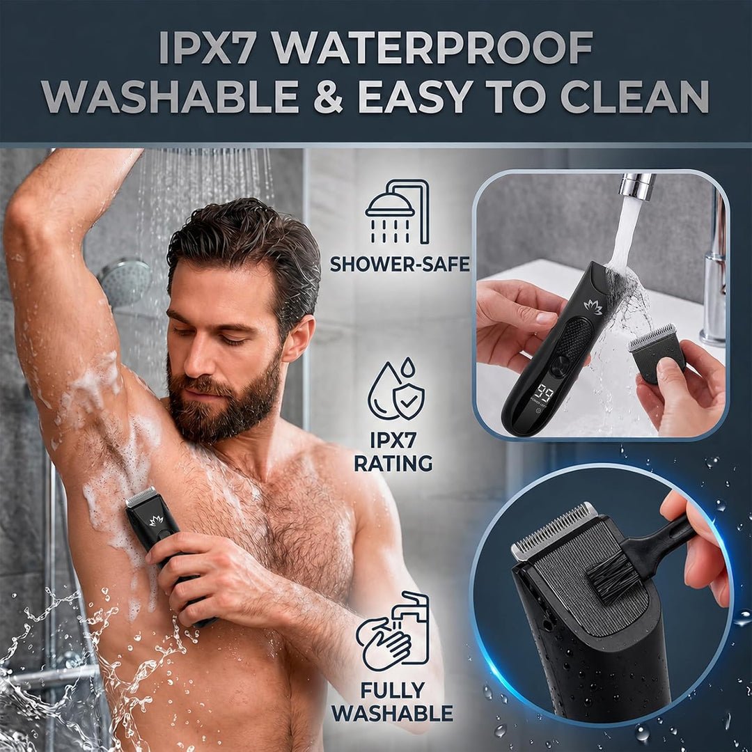 Intimrasierer Mann IPX7 Wasserdicht Rasierer Herren Elektrisch