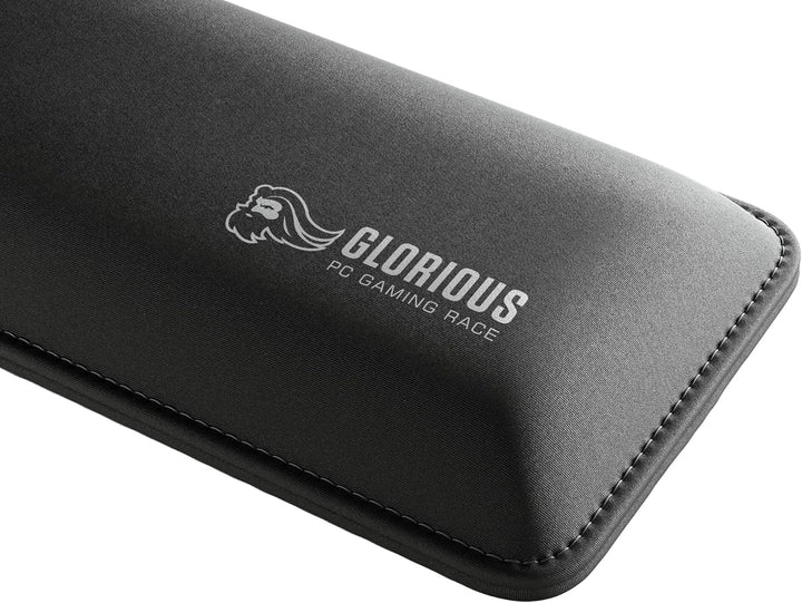 Glorious Gaming Padded Keyboard Wrist Rest (Full Size, 25 mm stark) - gesteppte Ränder, glatte Stoff