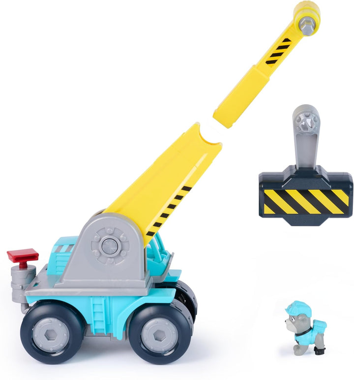 Rubble &amp; Crew - Motors Mega-Hammer-Fahrzeug, 25cm 2-in-1 Baufahrzeug mit Motor-Figur und abnehmbaren