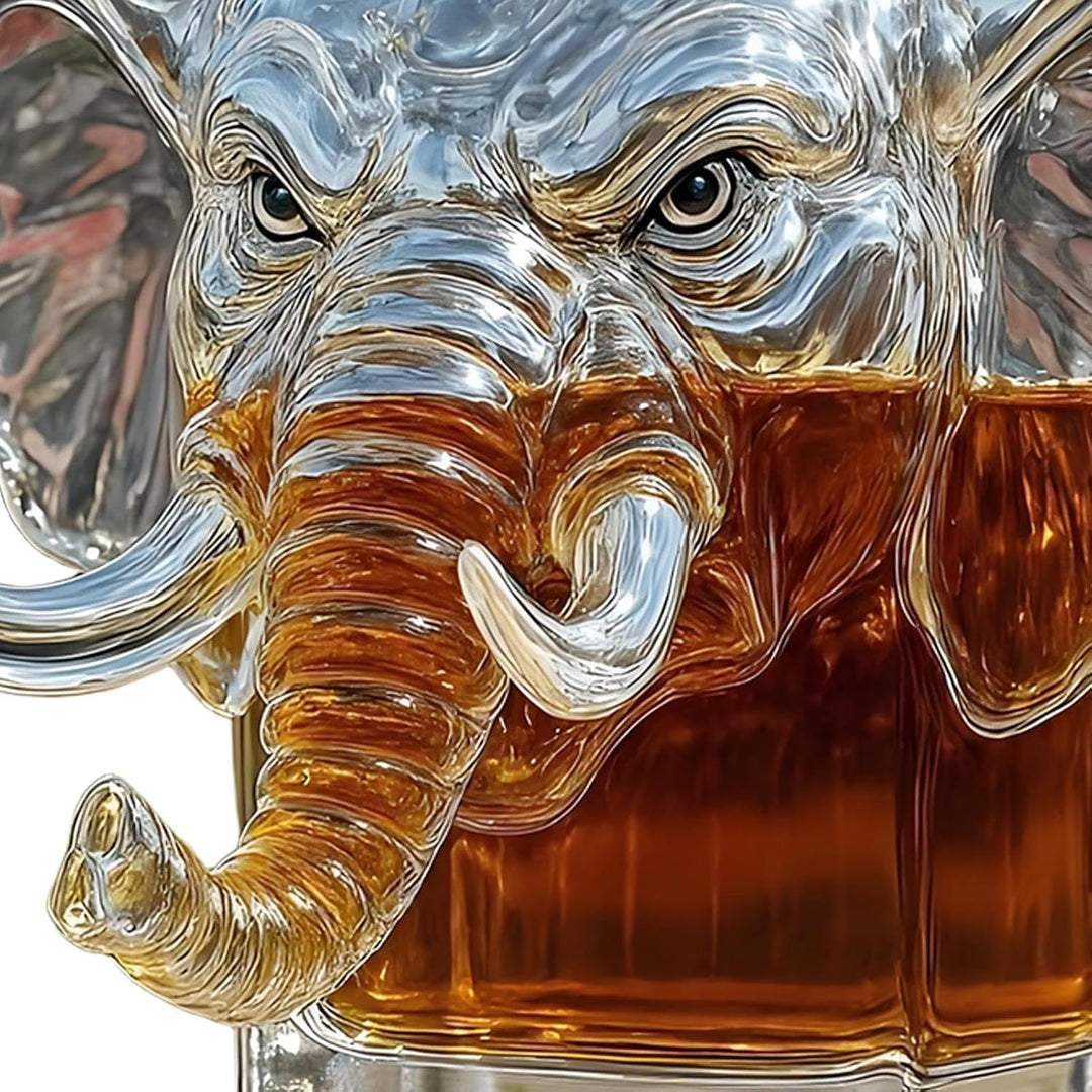 Tier Whiskyflaschen | Lustiges Tier Elefant Glas Whisky Flasche | Hochtransparenter Getränkebehälter