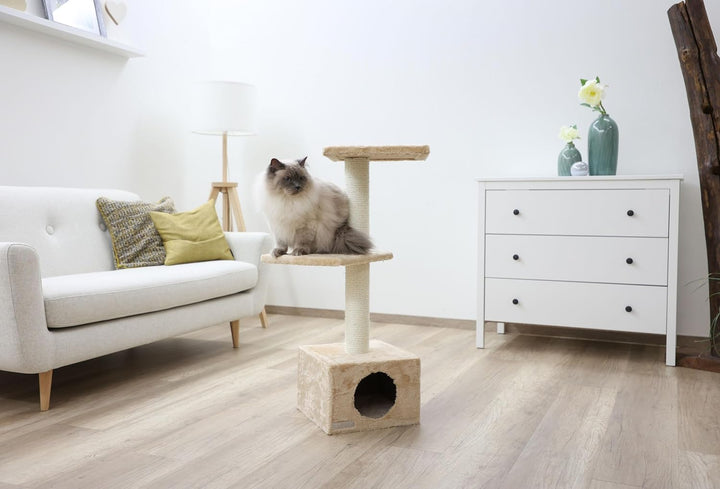 Kerbl Pet Kratzbaum Venus Sweet, beige/grau, 30x30x85cm