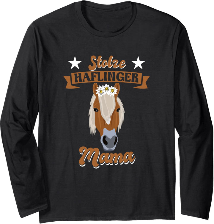 Stolze Haflinger Mama für Pferde Mamas Langarmshirt