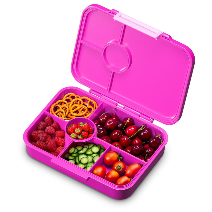 Schmatzfatz Lunchbox, Unterteilte Brotdose Kinder, Lunchbox mit Fächern, Bunte Bento-Box für Schule