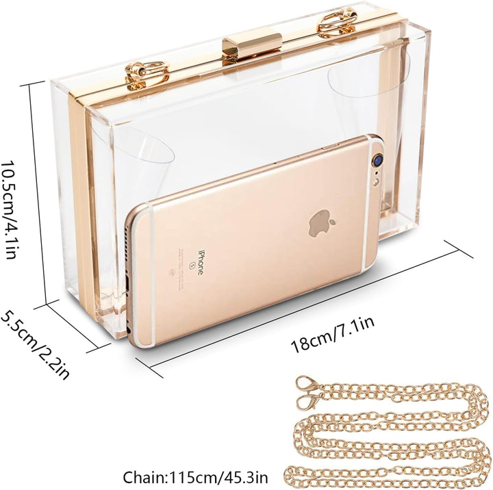 WJCD Damen Tmyc-b Transparente Tasche Gold, Gold
