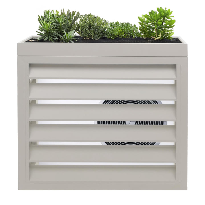 Mendler Verkleidung für Klimaanlage/Wärmepumpe HWC-O43, Abdeckung Schutzgitter Pflanzkasten, Metall