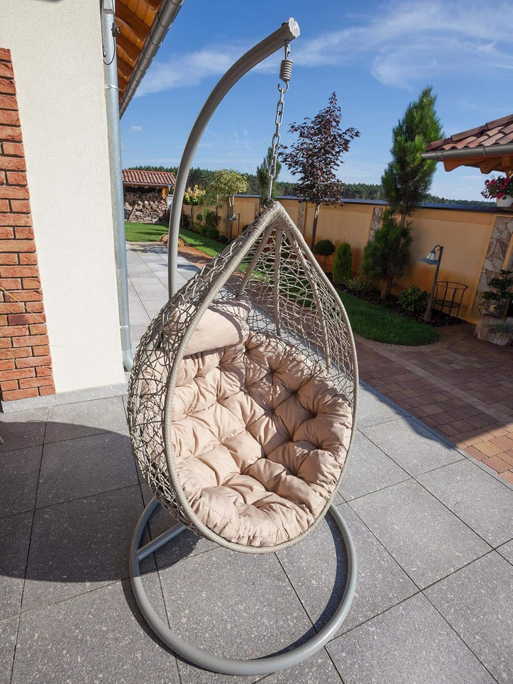 Hängesessel Kissen, Polster, Auflage für Polyrattan &amp; Rattan Hängeschaukel, Sitzauflage für Hängekor