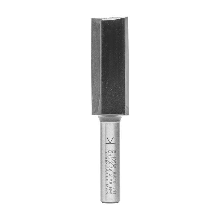 ENT 10988 Nutfräser HW, Schaft (S) 8 mm, Durchmesser (D) 16 mm, NL 38 mm, SL 32 mm, GL 70 mm, mit Ha