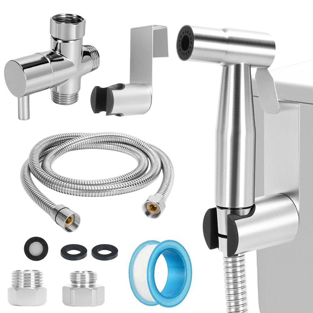 Bidet Handbrause, Hand Gehalten Sprayer Bidet Toilette mit 59-Zoll-Schlauch und Halterung Halter Inc