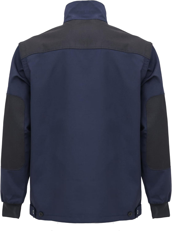 WORK IDEA Herren-Arbeitsjacke mit mehreren Taschen, strapazierfähigem Canvas M Marine, M Marine