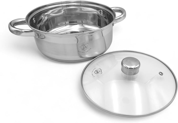 Set mit 5 Kochtöpfen aus Edelstahl Royal Swiss