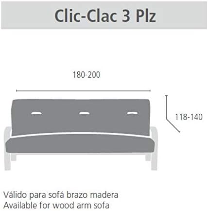 Eysa Ulises elastisch Sofa überwurf Click clack, Polyester-Baumwolle, 00-Ecru, 37 x 5 x 29 cm, 00-ec