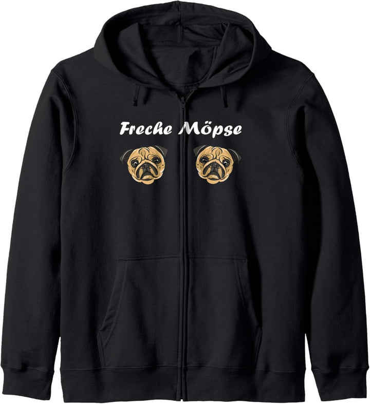 Freche Möpse Lustiger Spruch Mops Hund Lustig Fun Kapuzenjacke