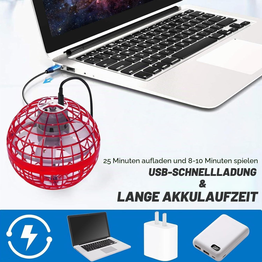 2026 Fliegender Ball Spielzeug FüR Junge, Hover Flying Rotierender Schwebeball Magischer Boomerang S