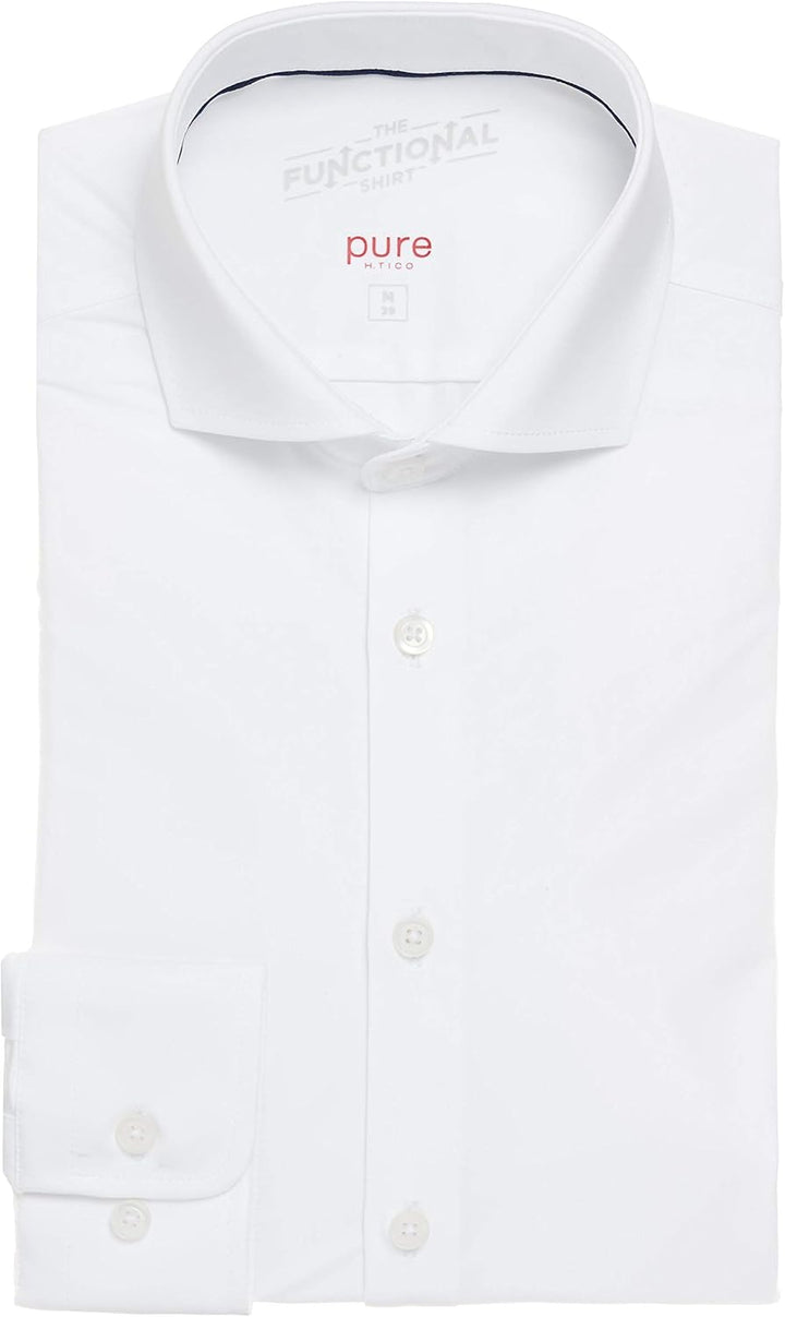 pure h. tico Herren Hemd 36 Uni Weiss, 36 Uni Wei&amp;