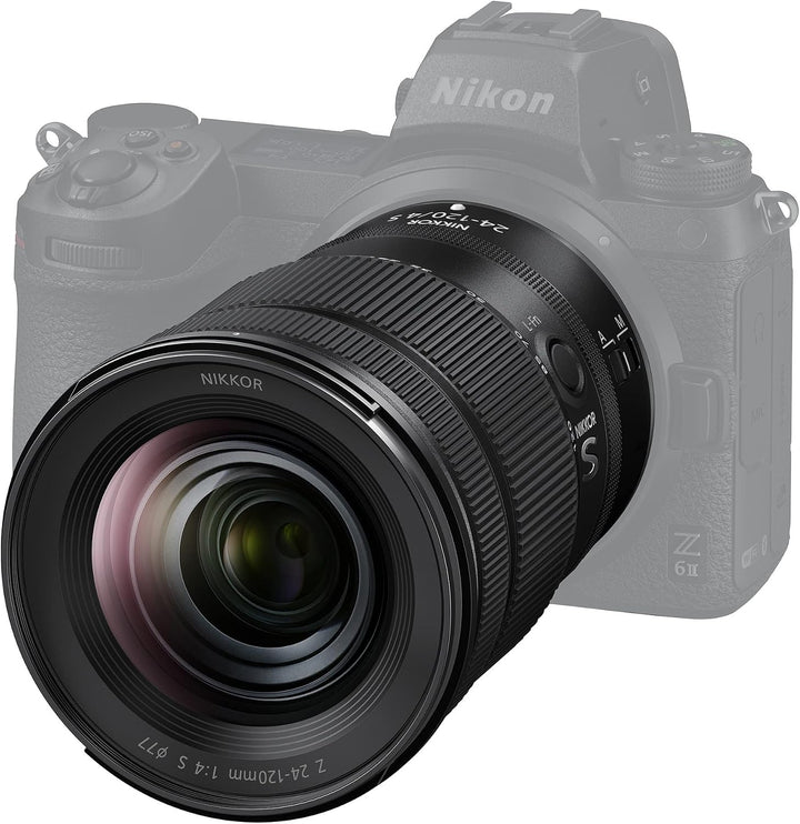 Nikon NIKKOR Z, 24–120 mm f/4 S, Premium-All-in-One-Zoomobjektiv mit konstanter Blende für spiegello