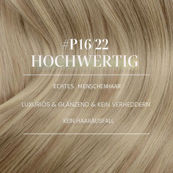 YoungSee Nano Extensions Echthaar Blond 55 cm Nanoring Extensions Echthaar Gesträhnt Goldblond Mit B