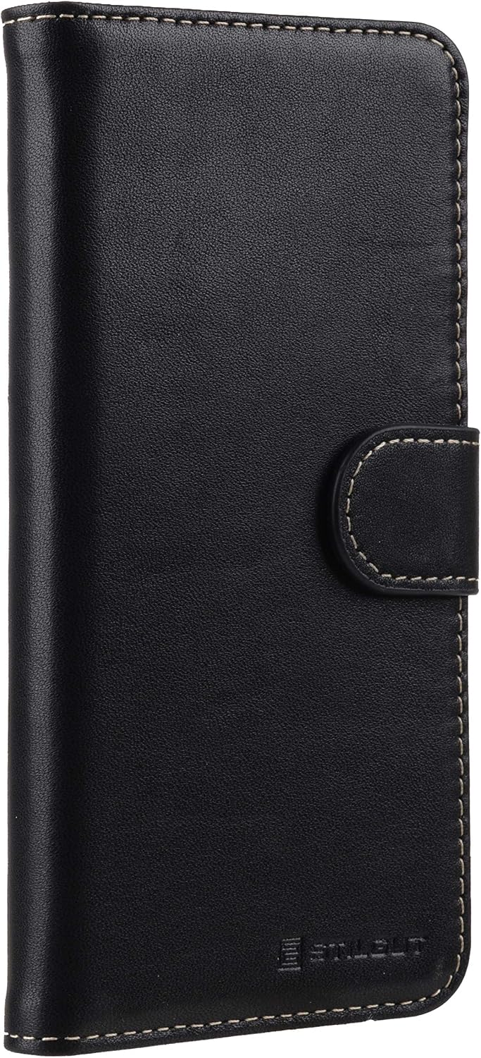 STILGUT Talis kompatibel mit Google Pixel 4a 5G Hülle mit Kartenfach aus Leder, Flip Cover, Wallet C