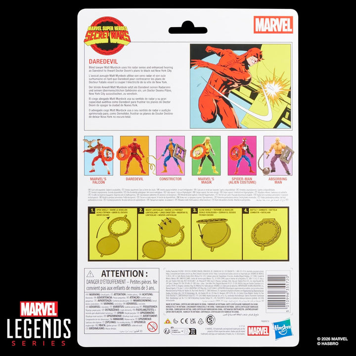 Marvel Legends Series Secret Wars Daredevil, Retro Marvel Comics Action-Figur zum Sammeln mit Lentik