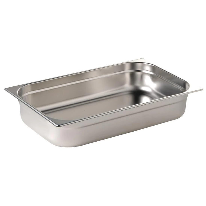 Vogue Gastronorm-Pfanne 1/1, Edelstahltablett, Tiefe: 65 mm, Fassungsvermögen: 9 Liter, Behälter für