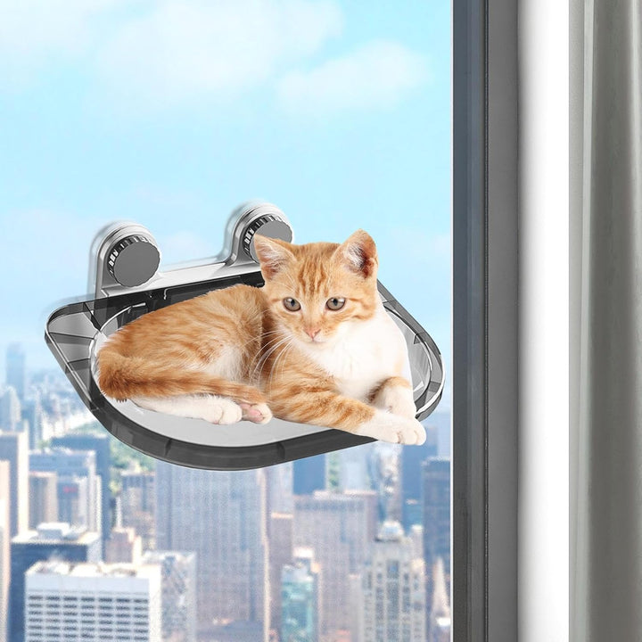 Katzenbarsch | Fensterplatz | Transparenter Barsch | Katzenregal | Platzsparender, am Fenster montie