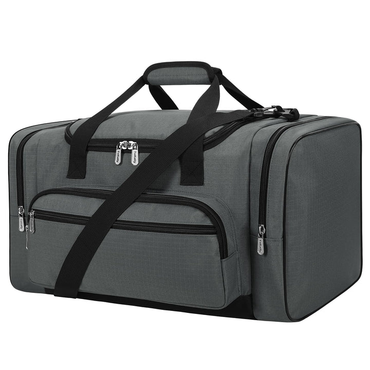 Sporttasche Reisetasche Fitness Tasche mit Schultergurt Wochenendtasche für Damen und Herren (Grau,