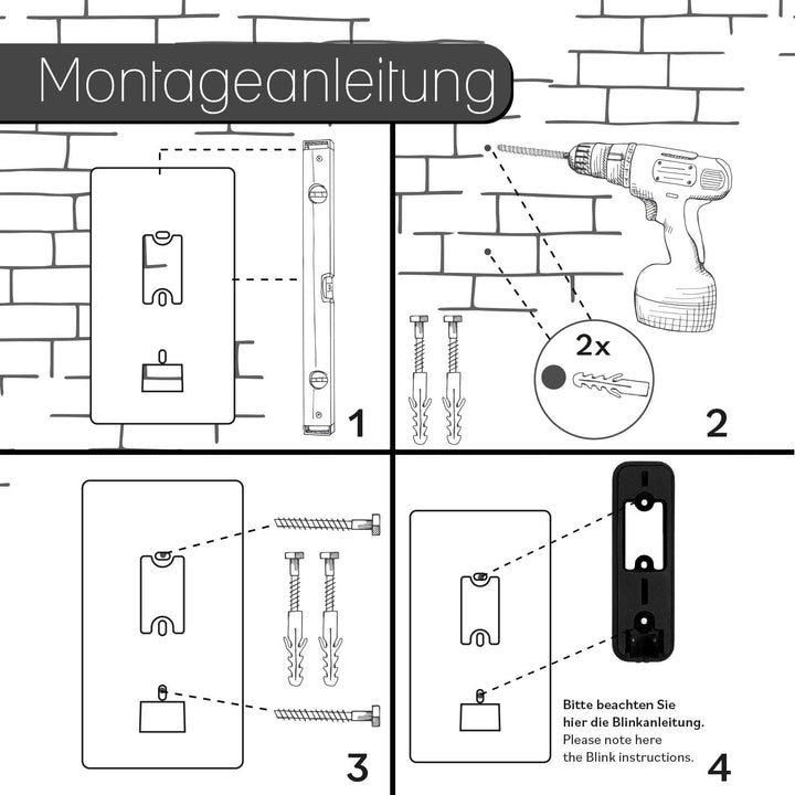 iSecur Edelstahl Blende personalisiert Premium - Passend für Blink Videotürklingel - Edle Türstation