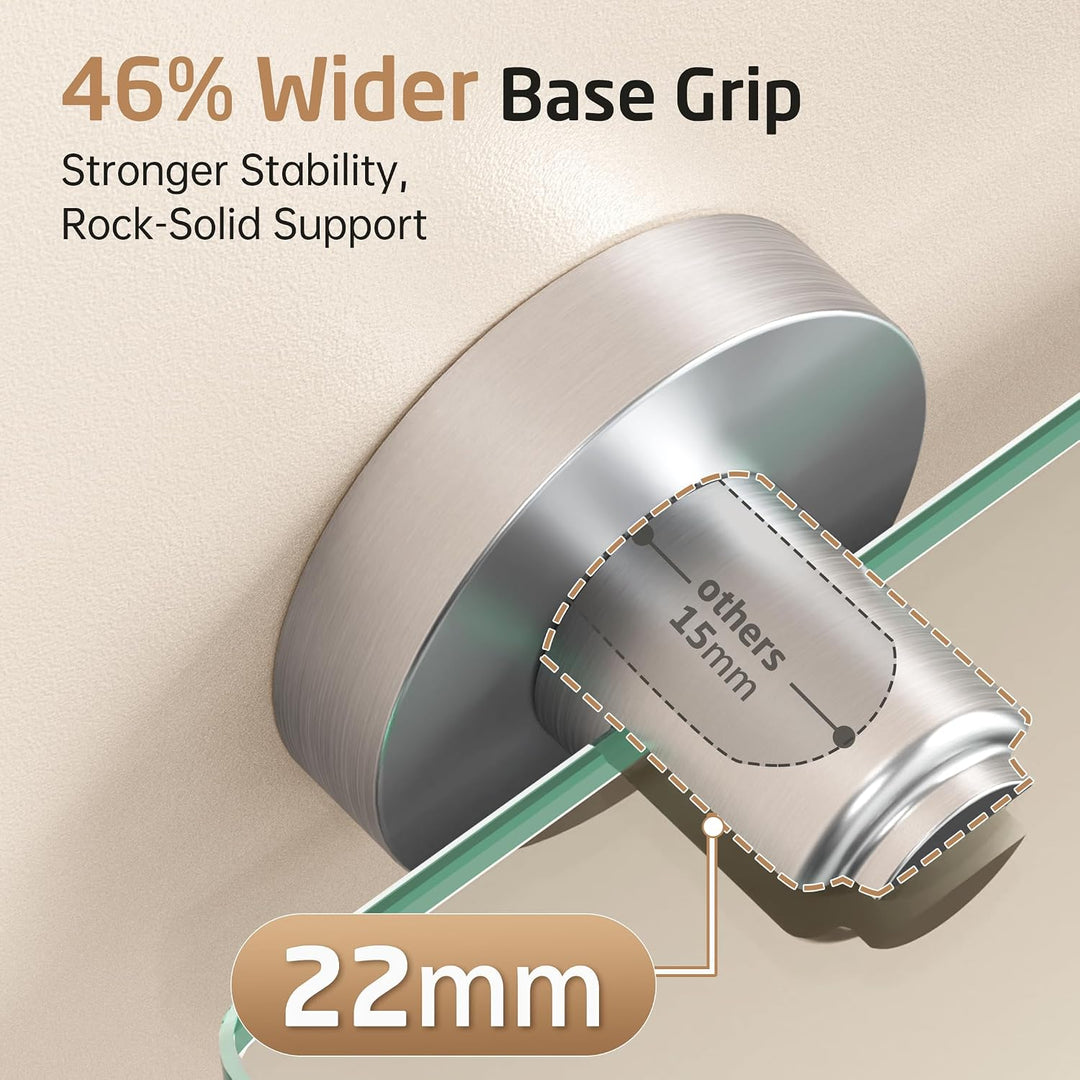 KES Duschablage Glas 50 cm, Glasregal Glasablage für Badezimmer