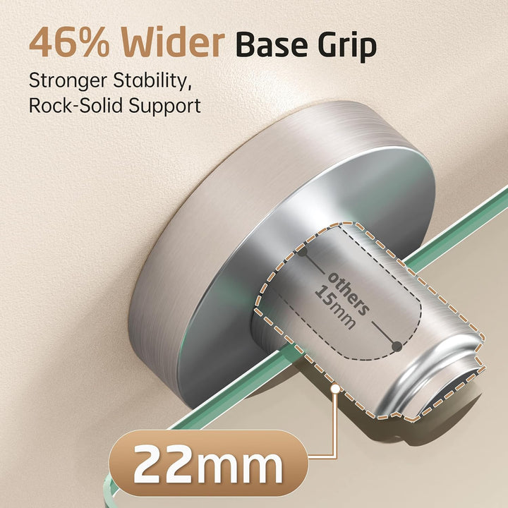 KES Duschablage Glas 50 cm, Glasregal Glasablage für Badezimmer
