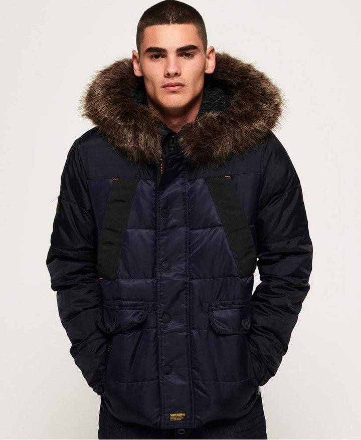 Superdry Herren Chinook Jacke Marineblau L
