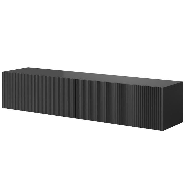 Selsey Veldio - TV Lowboard Weiss, mit gefräster Front, 175 cm breit, 140 x 31,6 x 30