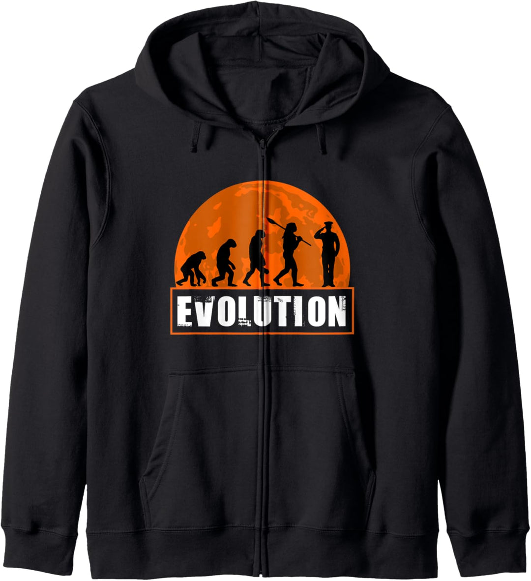 Polizei Papa lustige menschliche Evolution für Männer Kapuzenjacke