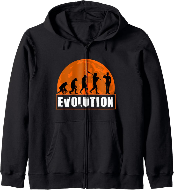 Polizei Papa lustige menschliche Evolution für Männer Kapuzenjacke