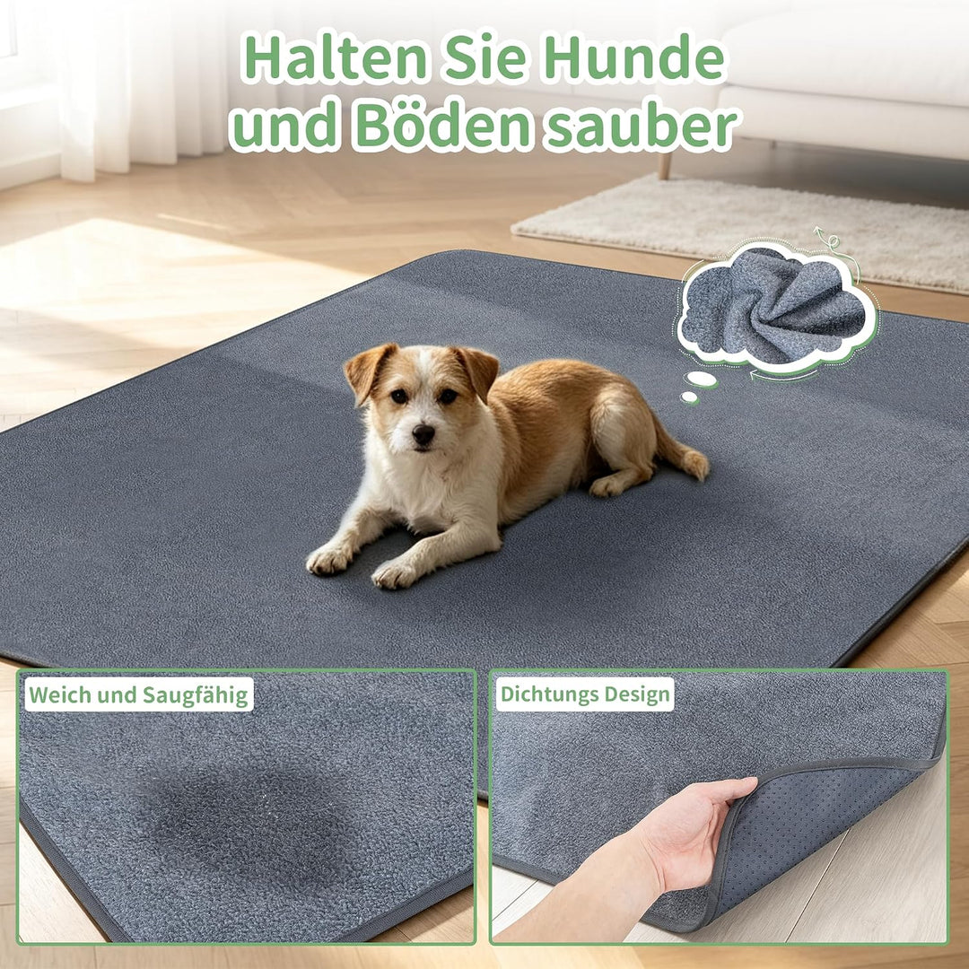 Welpenunterlage Waschbar Puppy Training Pads,182x182CM Hundedecke Matten, 182x182CM