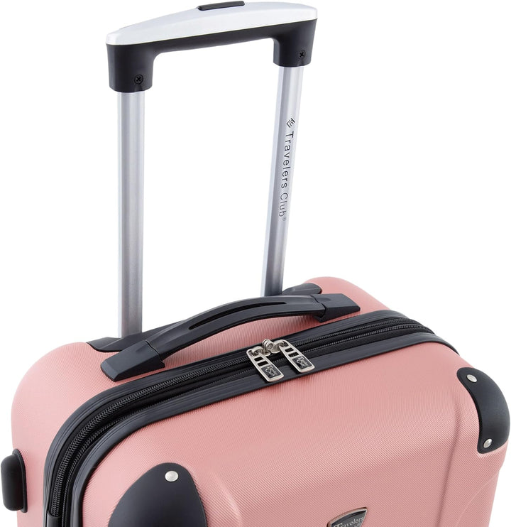 Travelers Club Chicago Hardside Erweiterbare Spinner Gepäckstücke Handgepäck: 51 cm (S) Roségold, Ha