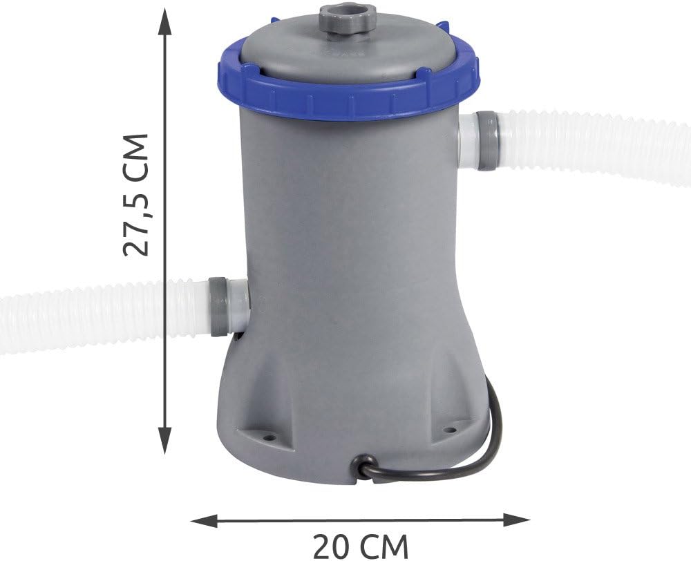 Bestway Flowclear Filterpumpe 2.006 l/h, Kunststoff, Grau 2.006 l/h Single, 2.006 l/h Single