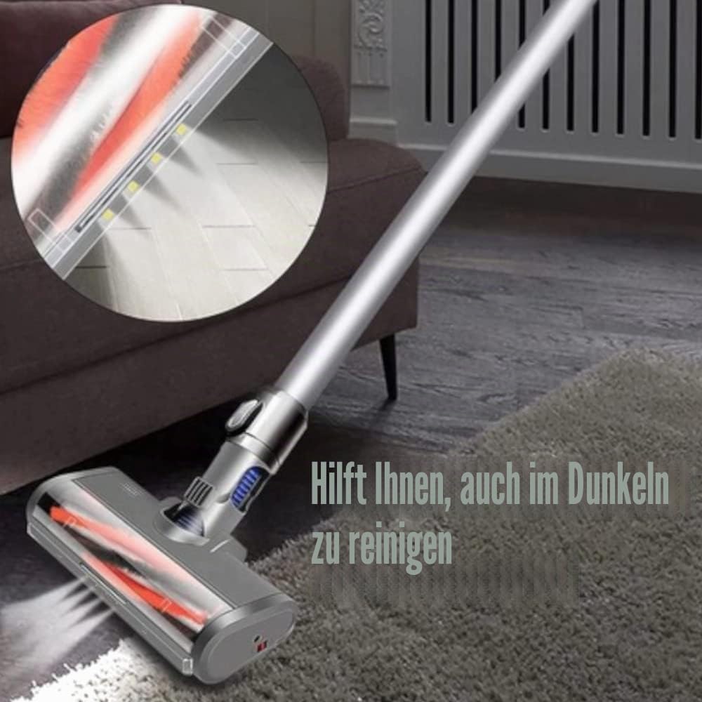 Trade-Shop LED Elektro Turbobürste/Bodendüse/Staubsaugerdüse/Softroller kompatibel mit Dyson V6 DC45