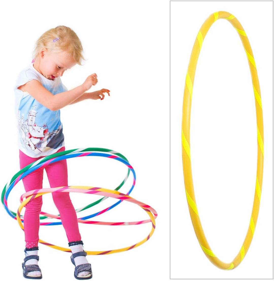 HOOPOMANIA Bunter Kinder Hula Hoop [Ø60cm - Ø80cm] Hula Hoop für Kinder in vielen Farben Ø60cm Gelb-