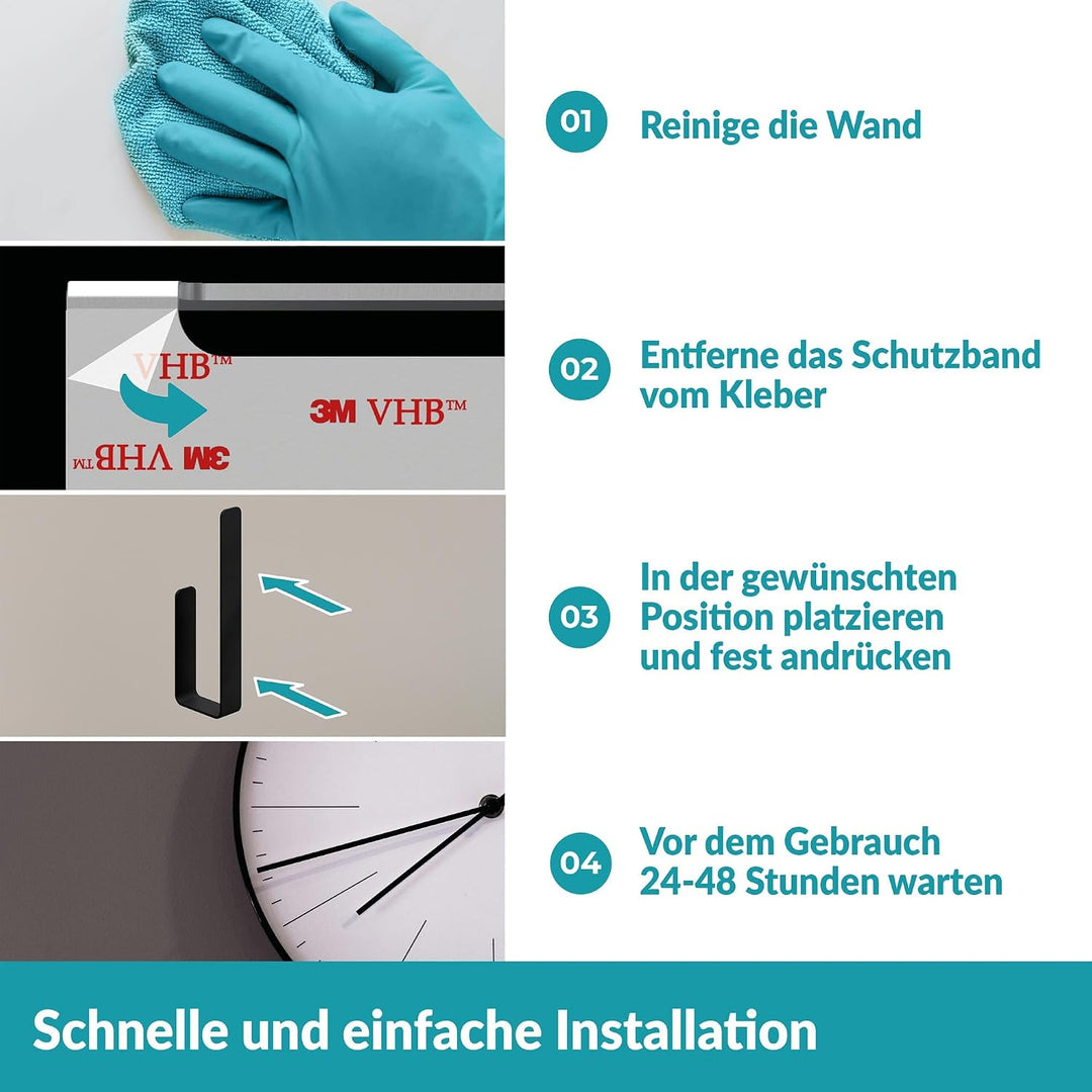 WEISSENSTEIN Toilettenpapier Aufbewahrung ohne Bohren - Toilettenpapierhalter Edelstahl für die Wand