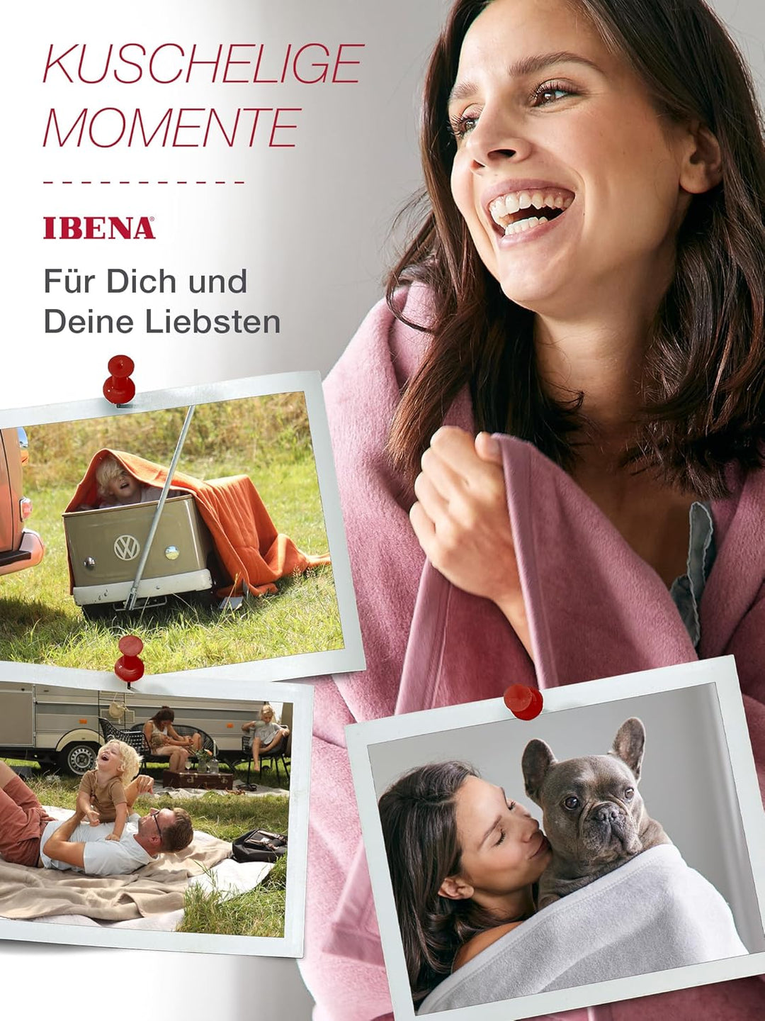 Ibena Porto XXL Decke 220x240 cm – Baumwollmischung weich, warm &amp; waschbar, Tagesdecke cognac einfar