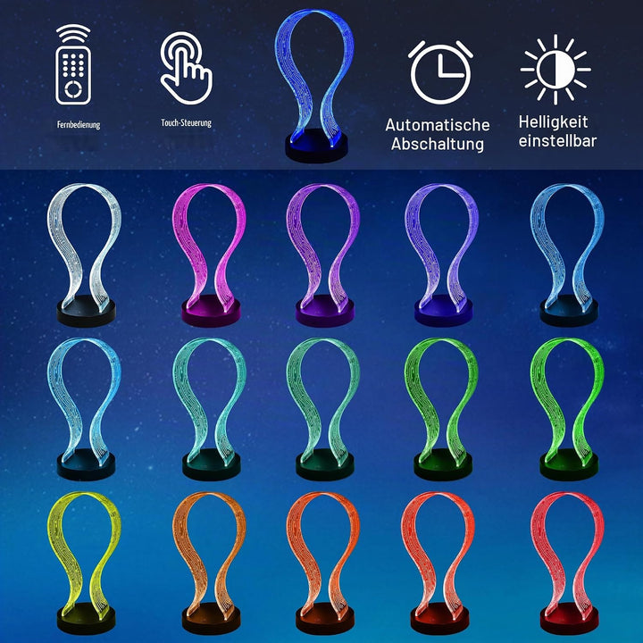 Ammonite Light Up Headphone Stand, 16 Farbe leuchtet Gaming Schreibtisch Accessoire mit 1 USB-Ladean